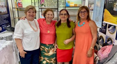 Isvânia Marques, 2a secretária, Lenita Amorim, presidente,  Gigi Accioly, assessora de comunicação,  e Terezinha Carvalho, tesoureira do GLA / Foto: Divulgação